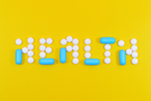 blue and white pills health