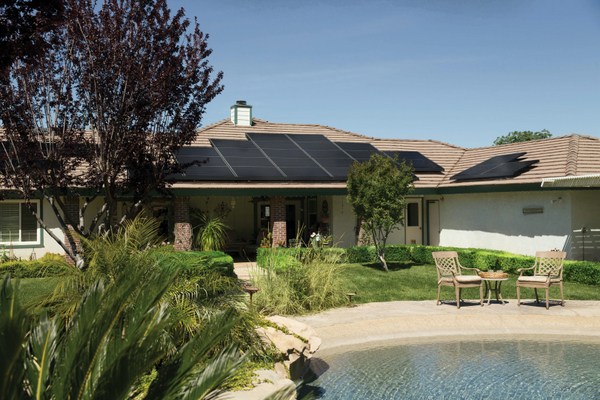 house solar panels pool
