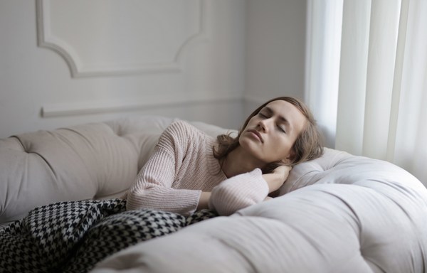 woman in white sweater